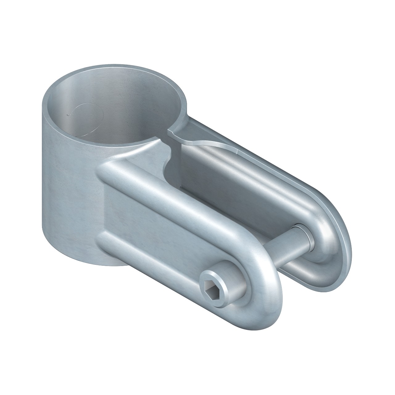 Banner Engineering Mounting Bracket; 2-part for 28mm diameter pipe; steel-zinc